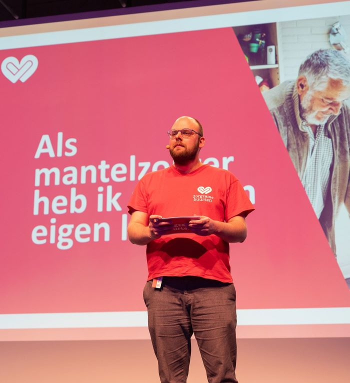 Spreker Jordy Spyt tijdens workshop